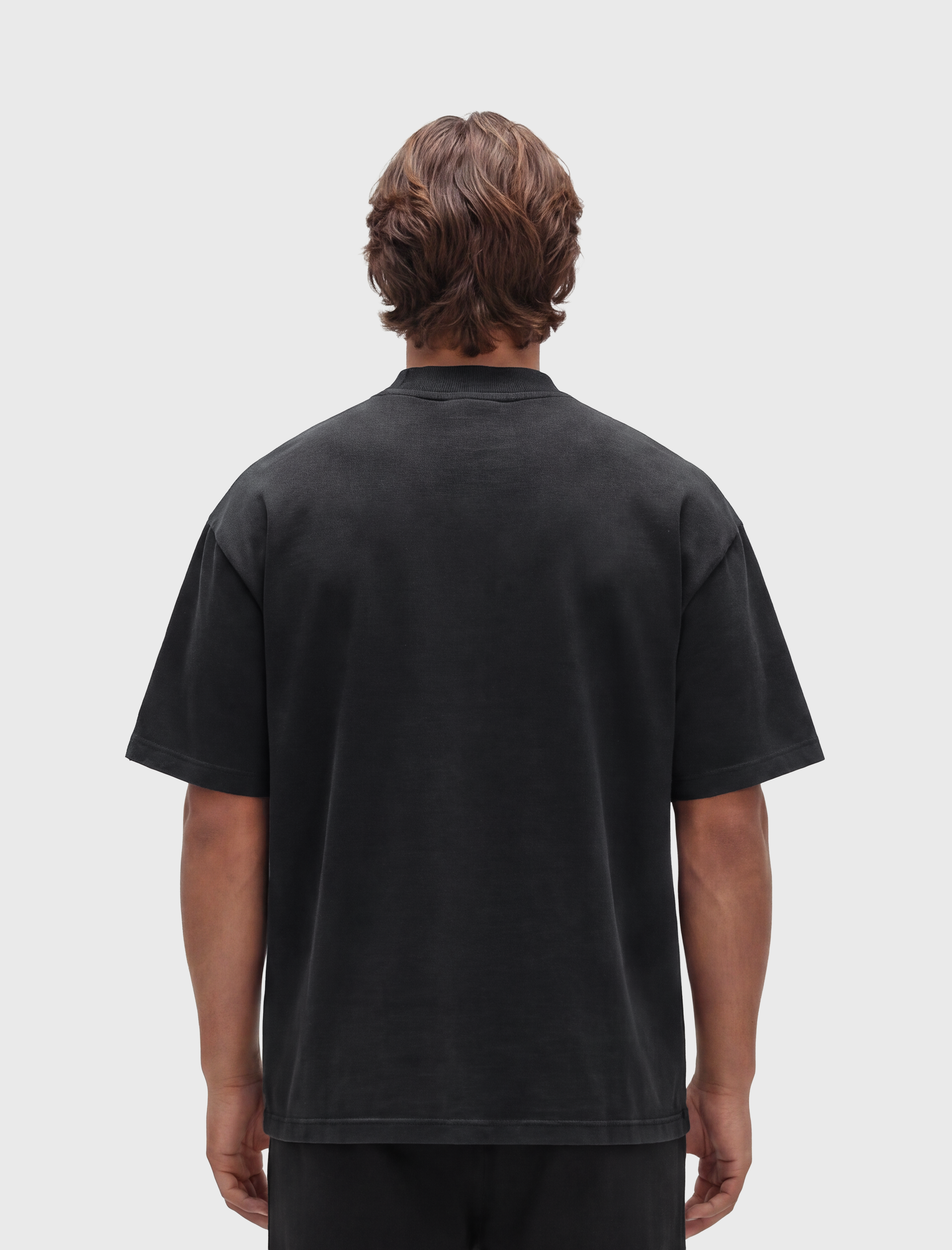 HERCXLES Grunge Heavyweight T-shirt - Black model back